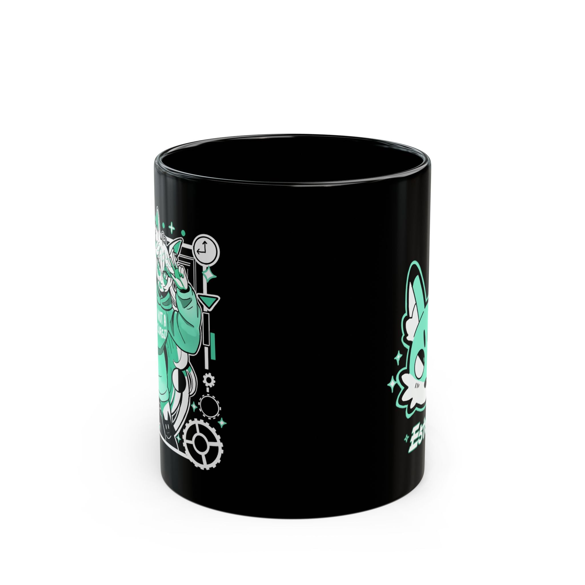 'Not a Corgi' Black Ceramic Mug (11oz/15oz)