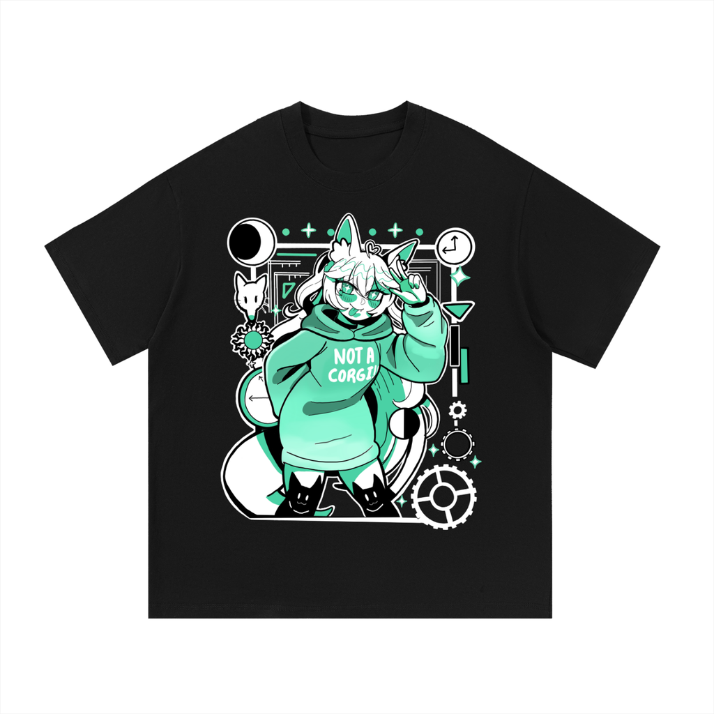 'Not a Corgi' Front Print Cotton T-Shirt