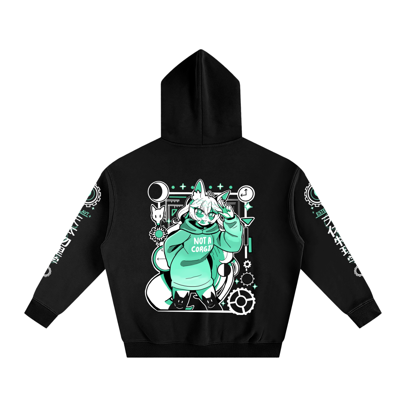 'Not a Corgi' Fleeced Hoodie