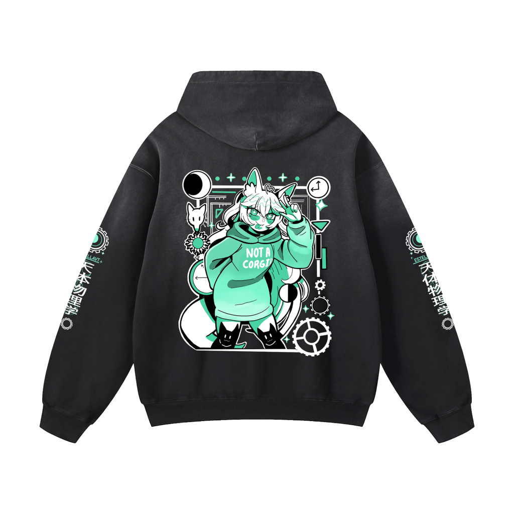 'Not a Corgi' Sunfade Hoodie